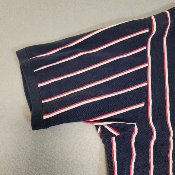 Ralph Lauren Plolo Shirt Mens 2XL Blue with Stripe Short Sleeve Vintage - Picture 7 of 16